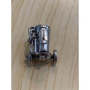 Golf Bag on Wheels Sterling Silver Jewelry Charm #golf #golf game